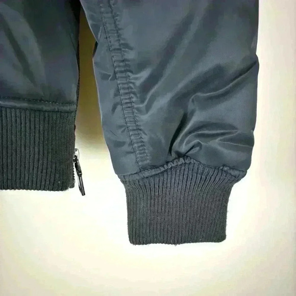 Madden NYC Dark Green Star Studded Hooded Zip Bomber Coat Size XL - Picture 5 of 16